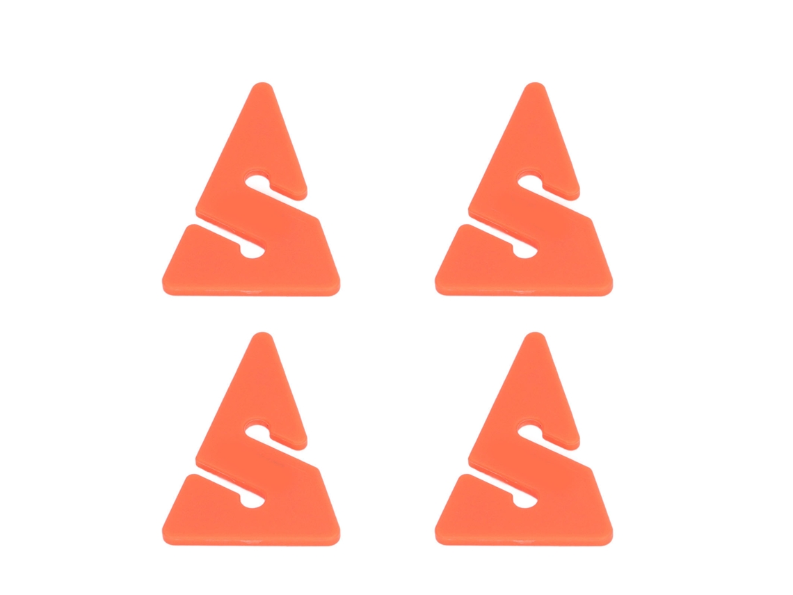 4pcs Marcador De Linha De Mergulho Triangular Com Seta Abs Para Mergulho Em Naufrágios E Cavernas Laranja
