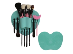 Organizador De Pincéis De Maquilhagem Em Silicone, Suporte Para Secagem, Fácil De Montar Na Parede, Espelho Ou Azulejo