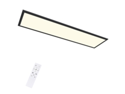 Nettlife Conduziu A Luz De Teto 120 × 30 Cm 48 W Painel Preto Regulável Com Controlo Remoto Para Moderna Sala Estar Escritório Cozinha Corredor