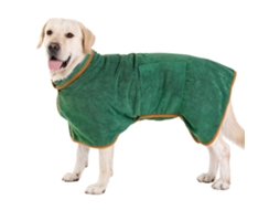 Roupão Absorvente, em Microfibra, em Algodão, para Cães, Secagem Rápida, Verde AQUAFORGE