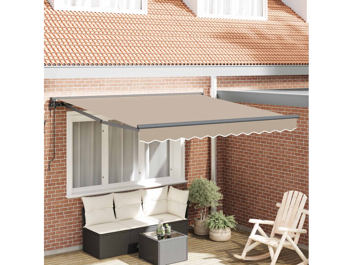 Vidaxl Estrutura De Toldo Bege 350 X 250 Cm