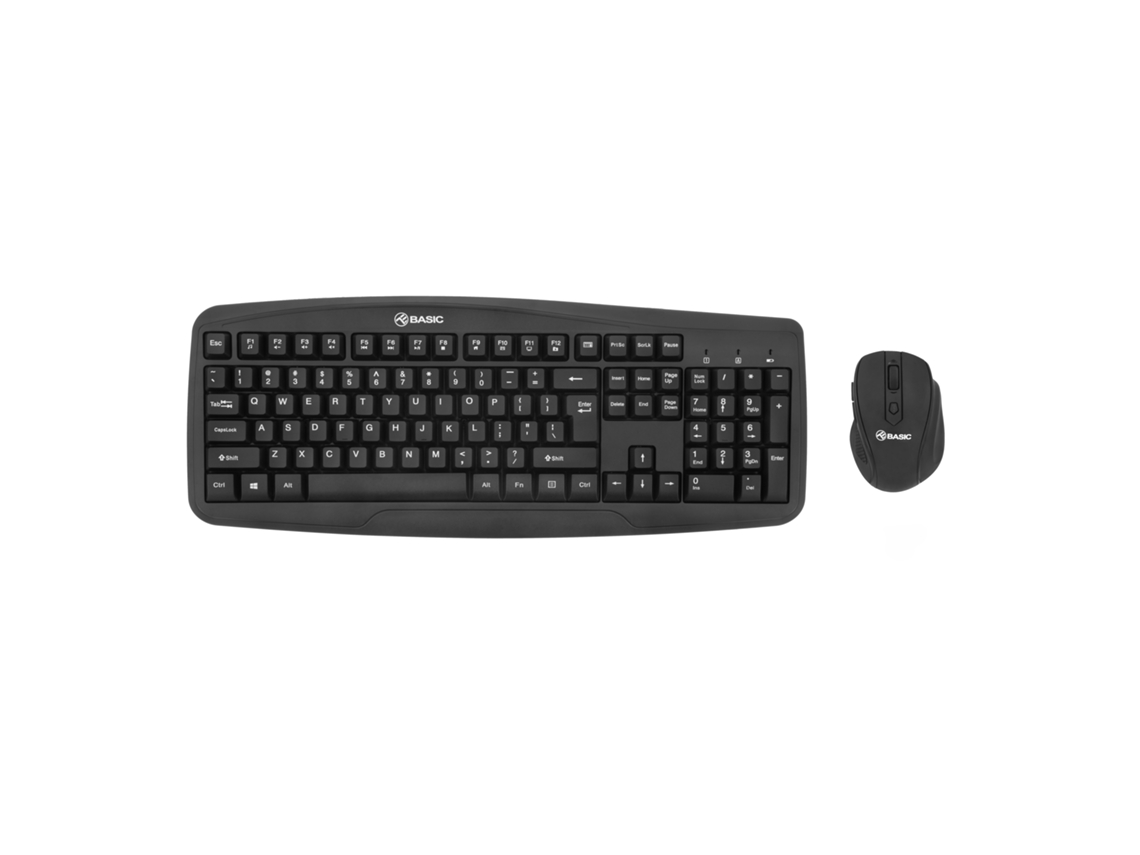 Kit Básico de Teclado e Mouse Sem Fio TELLUR Preto