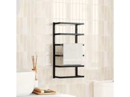 Vidaxl Toalheiro 24x12x48 Cm Aço Preto