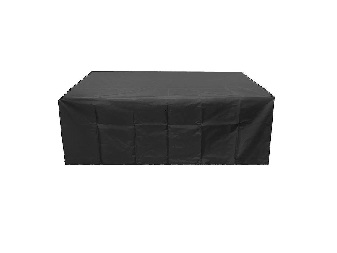 Funda Protectora Mesa Jardín Rectangular Impermeable Resistente Al Viento Uv Negro 150x90x75 Cm A