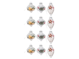 Guarda-chuvas de Natal com 12 Bolas de Plástico Transparente LAXISCREED