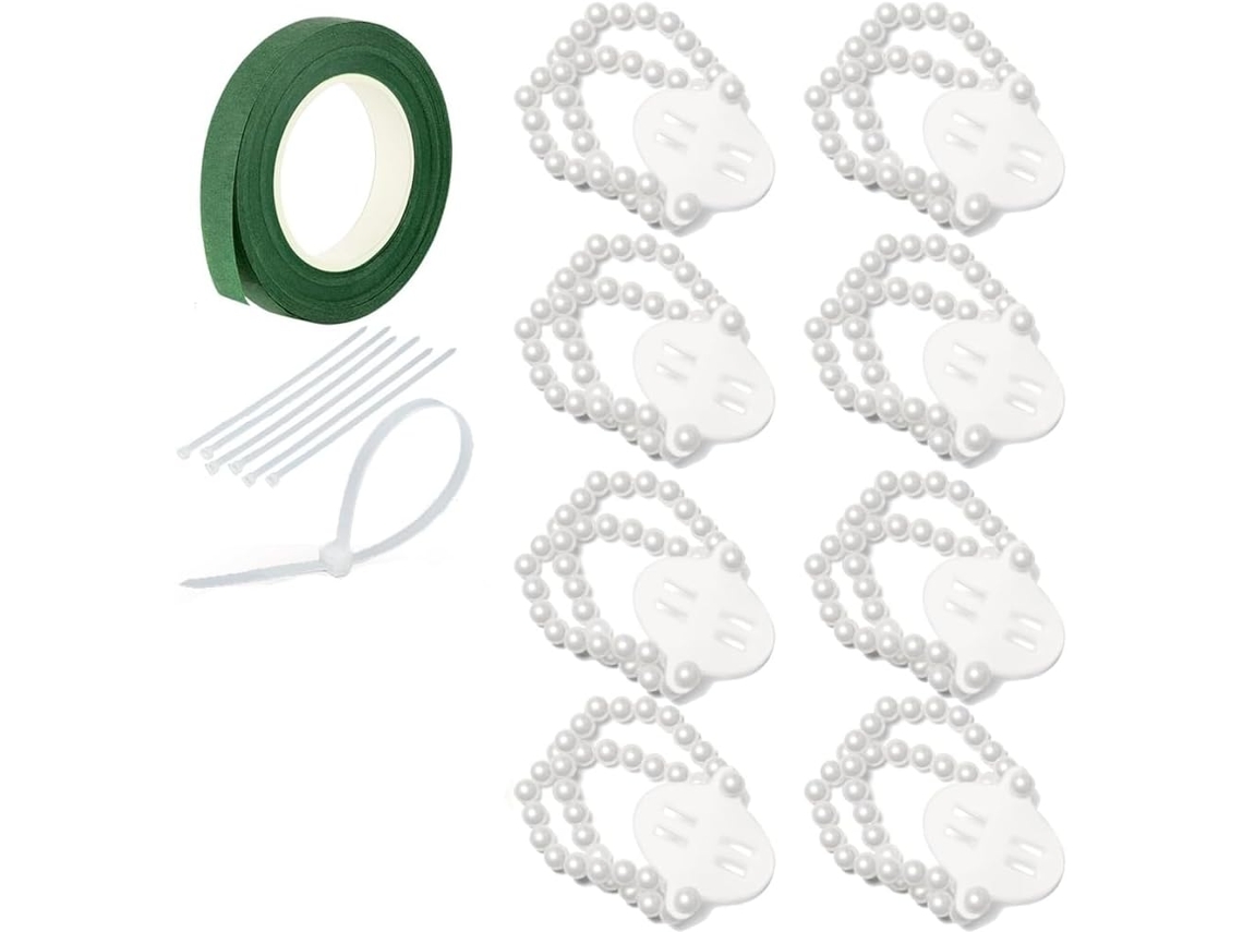 Conjunto de 8 pulseiras SFUSHOS elásticas para corsage, festas, artesanato e DIY