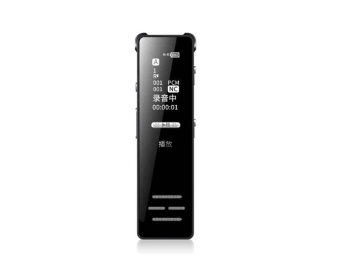 Gravador De Voz, Gravação De Redução De Ruído, Gravador De Tempo Estéreo Mp3 Player De Música 128gb Yizhood (preto)