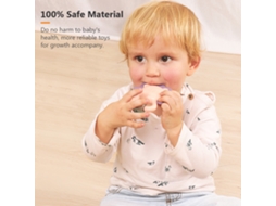 Primerox conjunto de Chocalhos e Dentes para Bebê com Caixa de Armazenamento Brinquedos Educativos 0 12 Meses