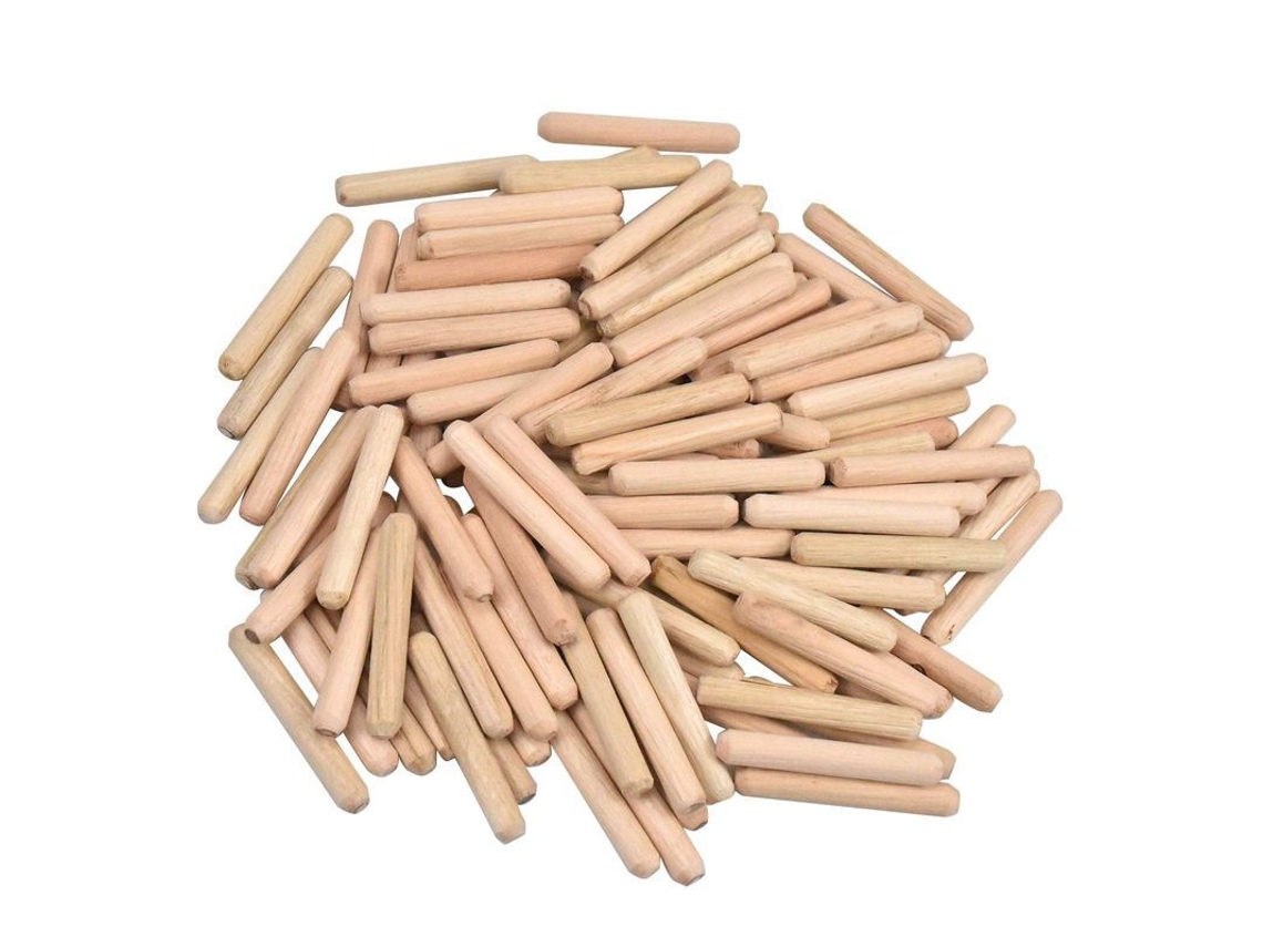100 Clavos De Madeira De Abeto Com Ranhuras E Pontas Afiadas 6mm X 40mm Para Móveis E Diy