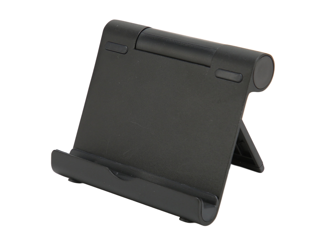 Suporte para Telefone e Tablet Giratório 180 Graus Plegável Alumínio Silicone 5kg Portátil para Escritório Preto
