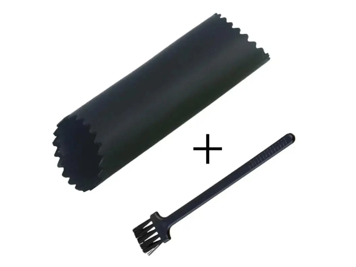 Descascador de Alho Cilíndrico de Silicone , Atóxico, Utensílio de Cozinha Prático. MDUG (preto)