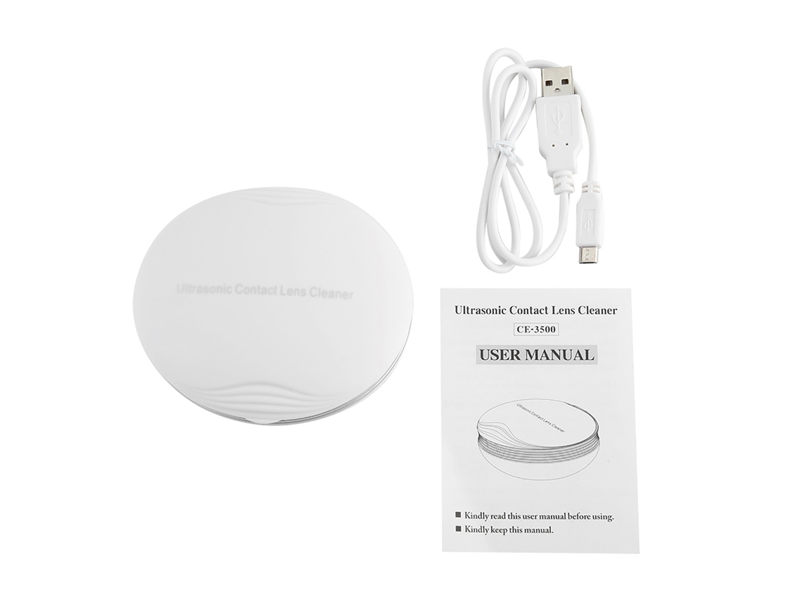 Laxiscreed Limpador Automático De Lentes De Contato Usb Com Ultrassom E Estojo Para Limpeza De Lentes Coloridas