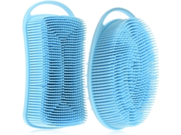 Conjunto De 2 Escovas Silicone Para O Corpo, Esfoliantes E Fáceis De Segurar