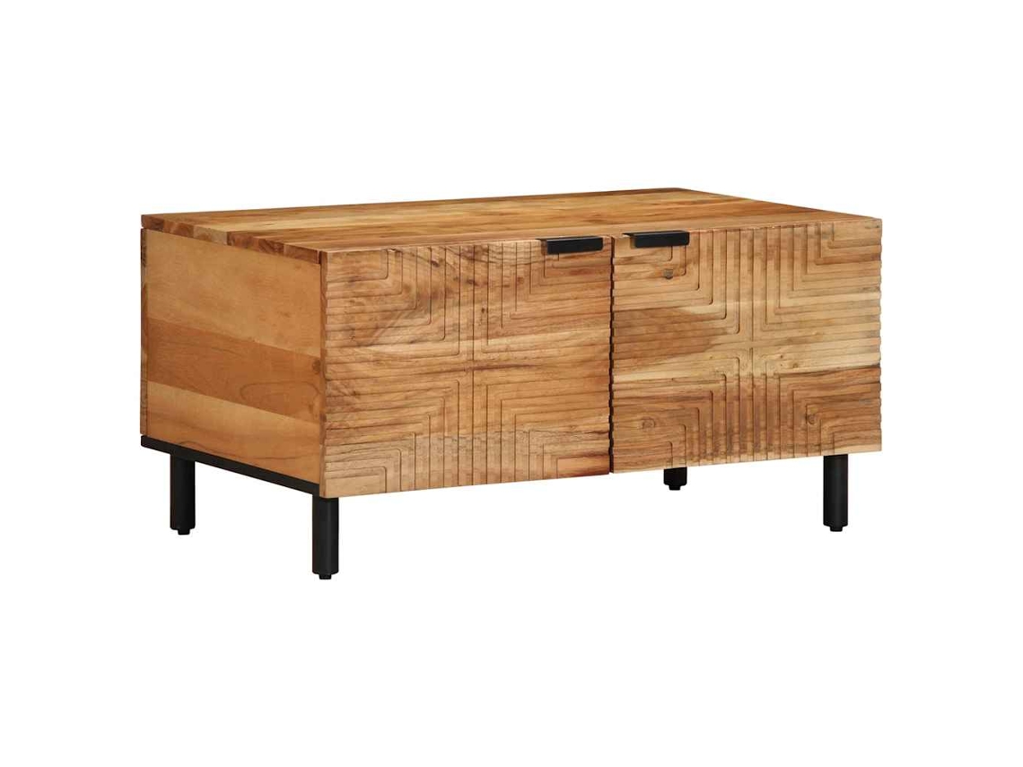 Vidaxl Mesa De Centro 80x50x40 Cm Em Madeira Maciça De Acácia