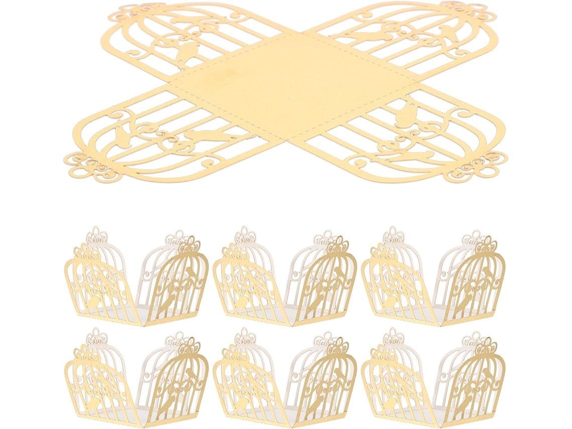 Caixas De Doces Para Casamento, 50 Unidades, Forminhas De Papel Vazadas Para Chocolates, Cor Branca, Com Recortes De