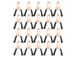 20pcs Pinça de Teste Elétrico 50a Abertura 22mm Clamp Isolada para Equipamentos Eletrônicos Máquinas de Solda Preta