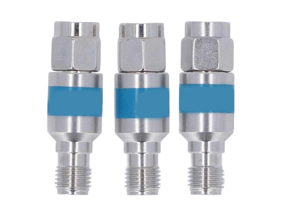 Yuru 3 Pcs Bloco Dc Coaxial Rf 2w Atenuador Sma Macho para Fêmea Aço Inoxidável 2db 50ω Dc a 6.0 Ghz