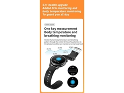 Smartwatch YIZHOOD YIZ1136 Preto