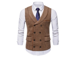 2026 chaleco Masculino Mystdiy de Rayas Con Botones Dobles