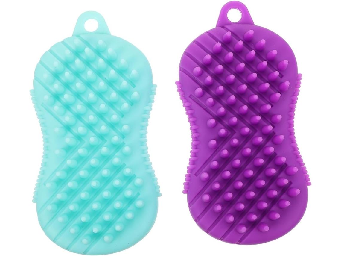 Lurelia Conjunto De 2 Escovas De Banho Para Bebé, Silicone Macio E Massagem Suave, Rotina Spa Suave