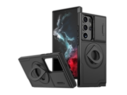 Capa Zruxe Compativel Com Samsung Galaxy S23 Ultra 5g (camshield - Magsafe - Ring Holder - Armor - Preto)
