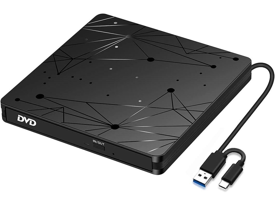 Gravador de Dvd Externo e Leitor de Cd AQUAFORGE