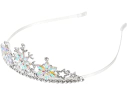 Tiara Coroa De Floco De Neve, Tamanho Unissex, Metal Prateado Decorativo
