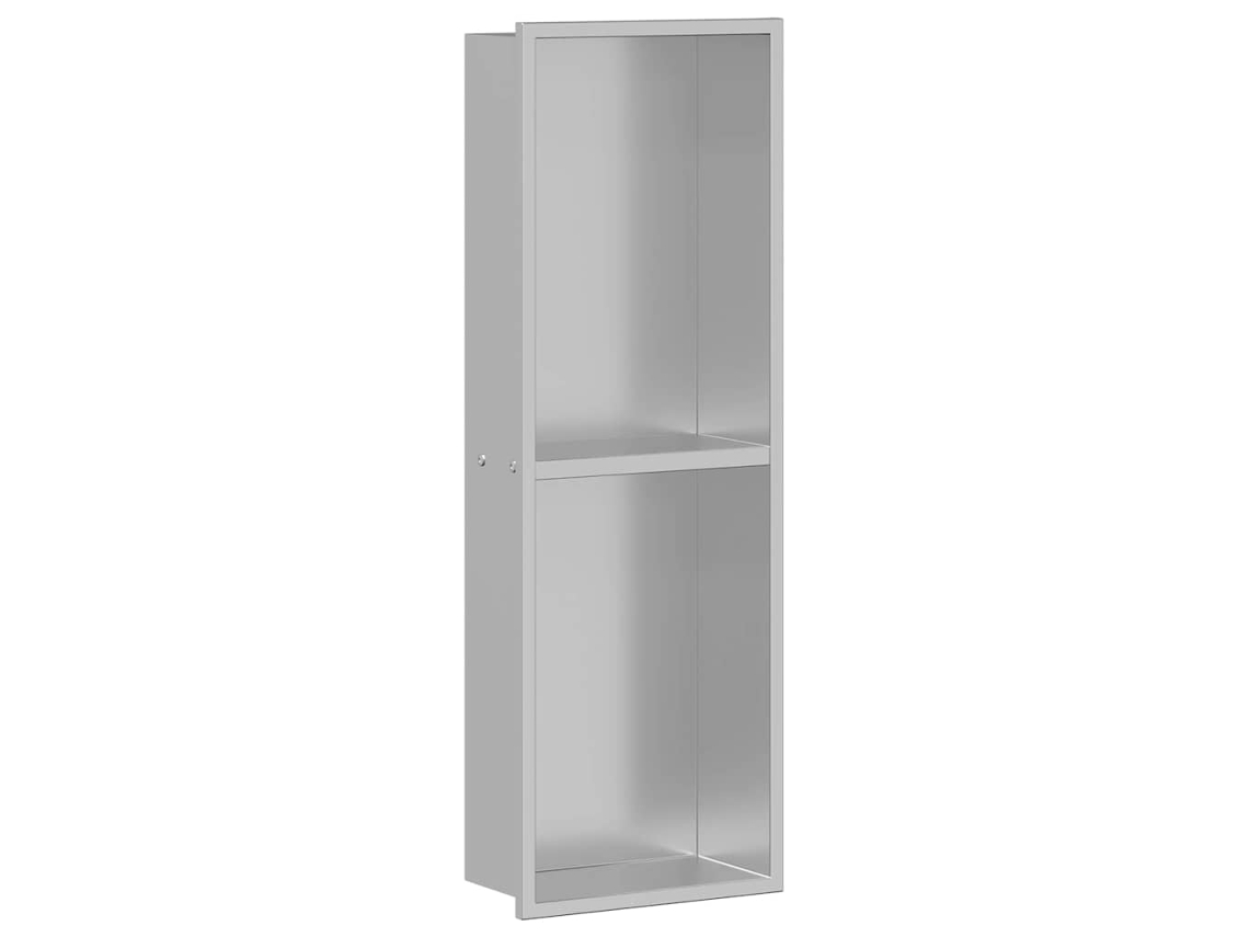 Conjunto 1 Armazenamento Para Banheiro Vidaxl Prateado Aço Inoxidável (60 X 20 X 9,5 Cm)
