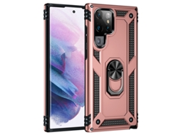 Capa Para Samsung Galaxy S25 Edge Magnético Suporte Anel Rosa Czhhmart