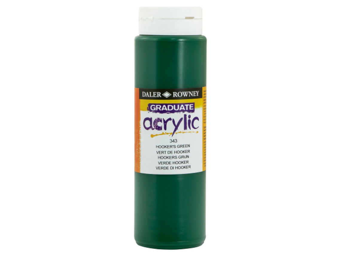 Pintura Acrílica Graduate Daler Rowny 500 Ml (343 Verde Hooker)