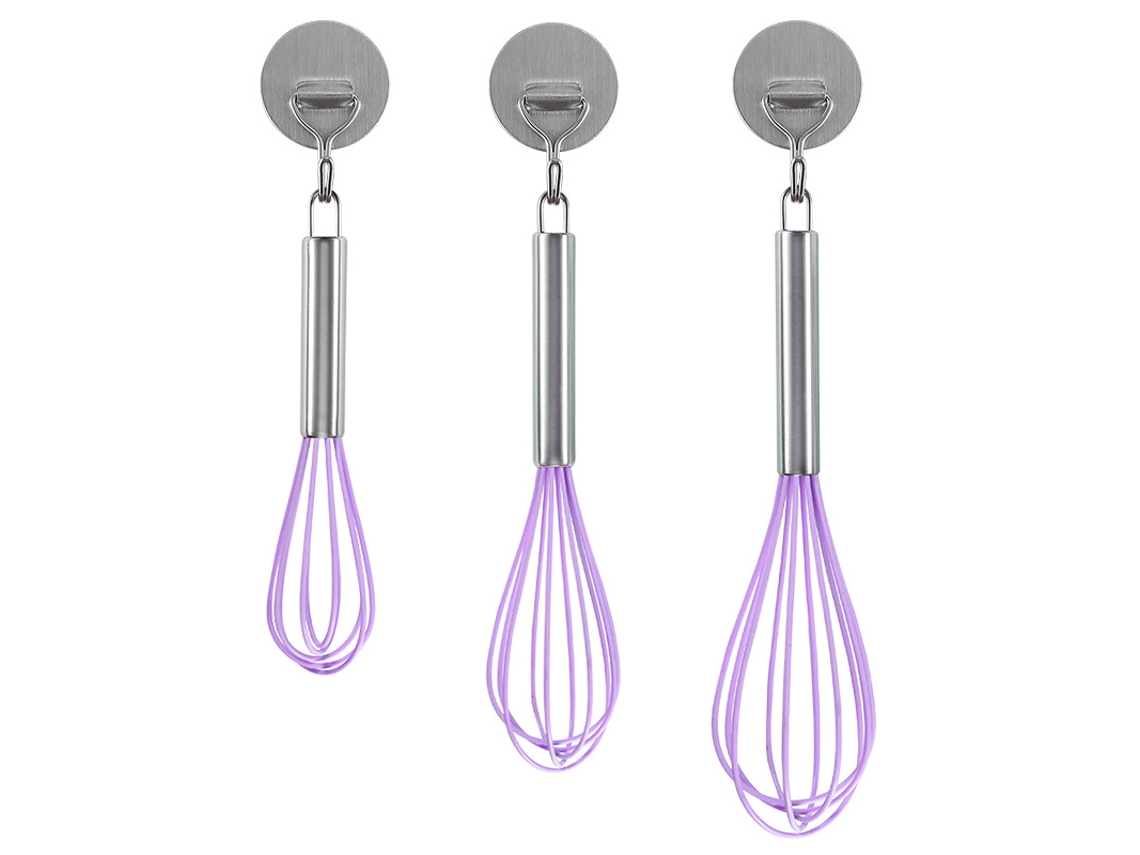 Batedor Roxo, Batedor De Aço Inoxidável 3 Peças, 8", 10", 12", Roxo