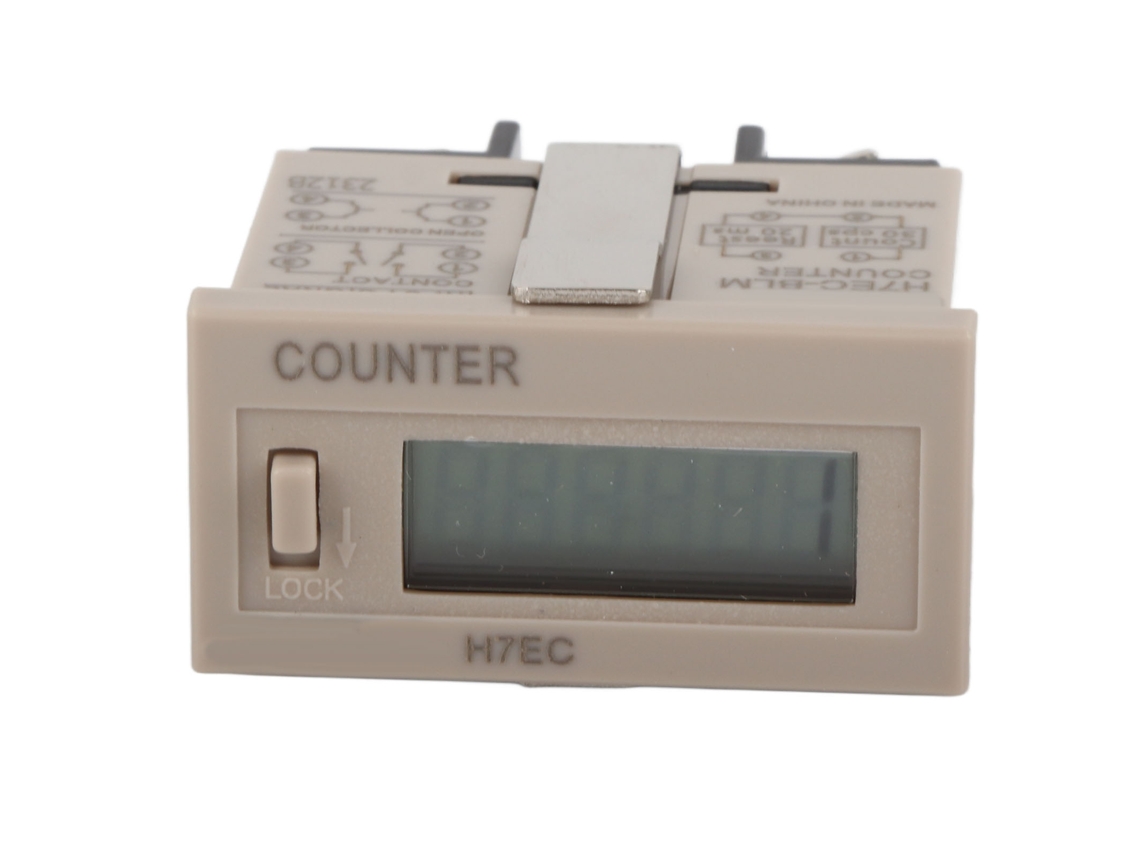 Contador Elétrico Digital H7ec Blm Totalizador Sem Entrada De Tensão Com Display Lcd 6 Dígitos