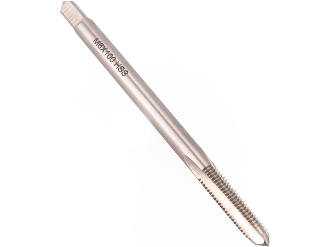 Macho M6 X 1, 0hss Com Haste Estendida De 100mm, Rosca Direita, Para Ferramentas De Perfuração Em Metal