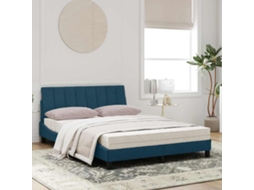 Vidaxl Cama com Colchão Hanko 120x200 Cm Veludo Azul