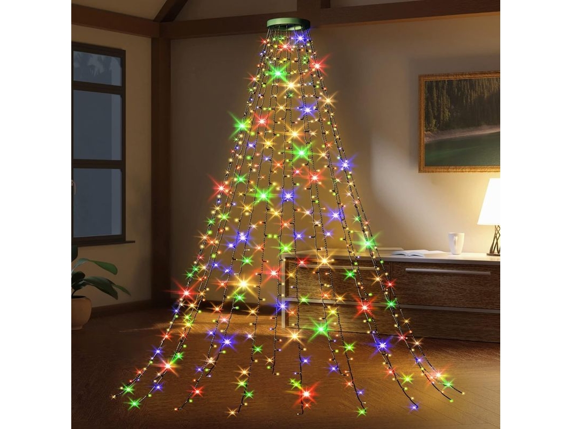 Luz de Natal para Árvore, 2m, 16 Rami, 400 Led, 8 Modos, Timer