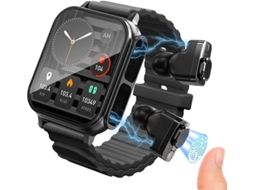 Smartwatch Com Fones De Ouvido 1.96 Polegadas Para Android/ios Rastreador Fitness Em Prova Dágua Ip67 Com Monitor De Frequência Cardíaca E Yizhood