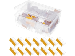 Conjunto De 100-clips Acrílicos Sinalização, Porta Cartões Multifuncional Eventos E Empresas, Design Compacto