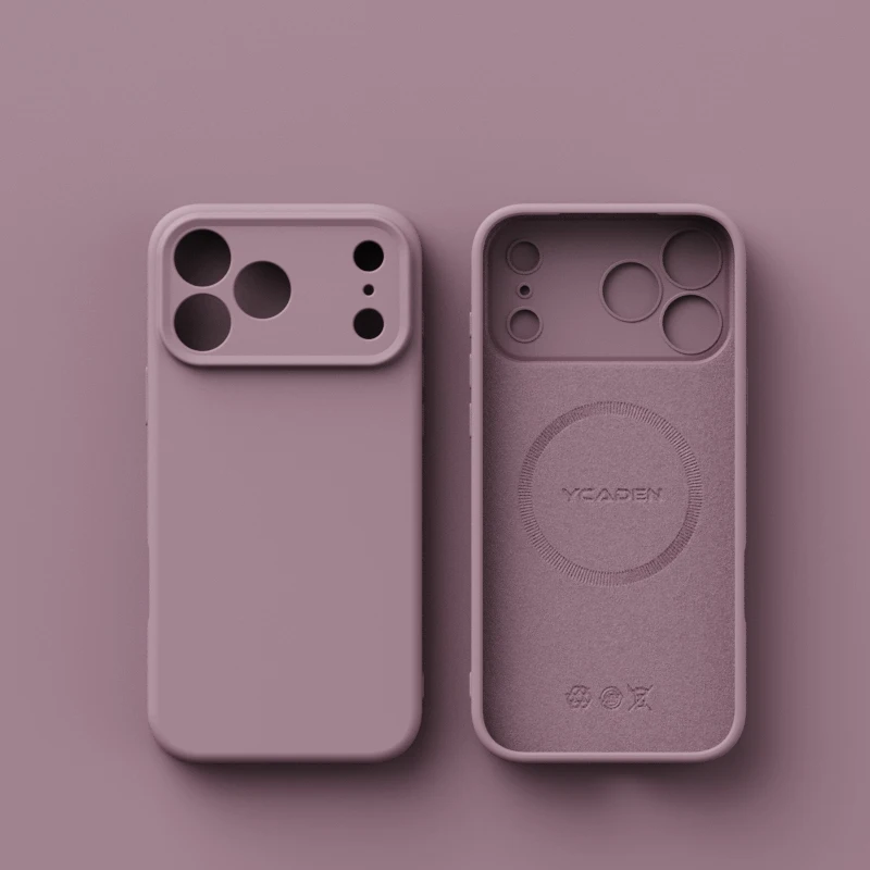 Capa Protetora Magnética De Silicone Líquido (roxa) Para Iphone 15 Pro, Fosca.