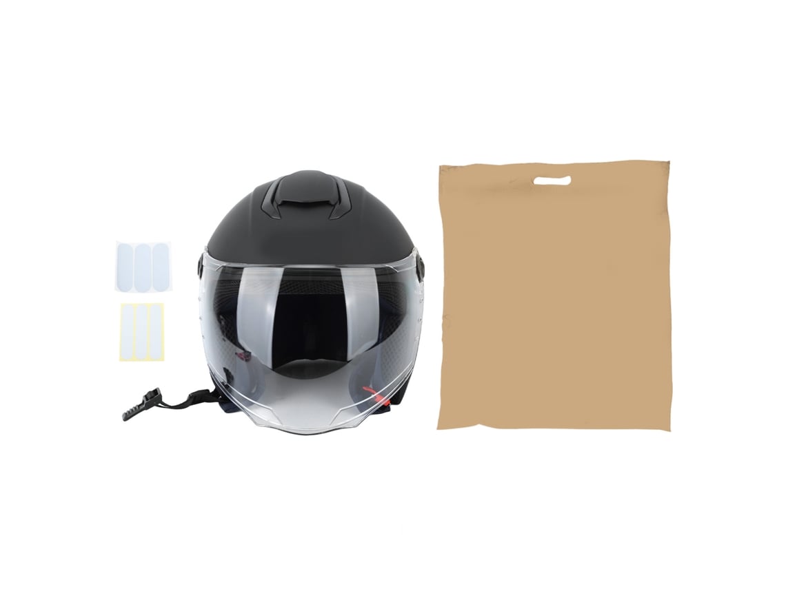 Casco Integral para Moto com Visera Abatível Mate Preto Térmico para Inverno Scooter UTV