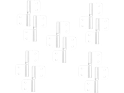 Conjunto De 10 Mini Dobradiças Acrílico Em Formato Bandeira,
