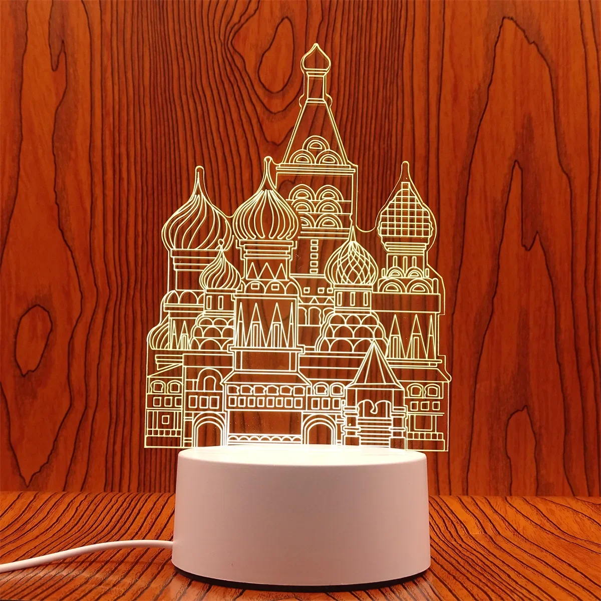 Luminária Noturna Led 3d Criativa, Luz Decorativa para Casa MDUG (luz de 3 Cores)