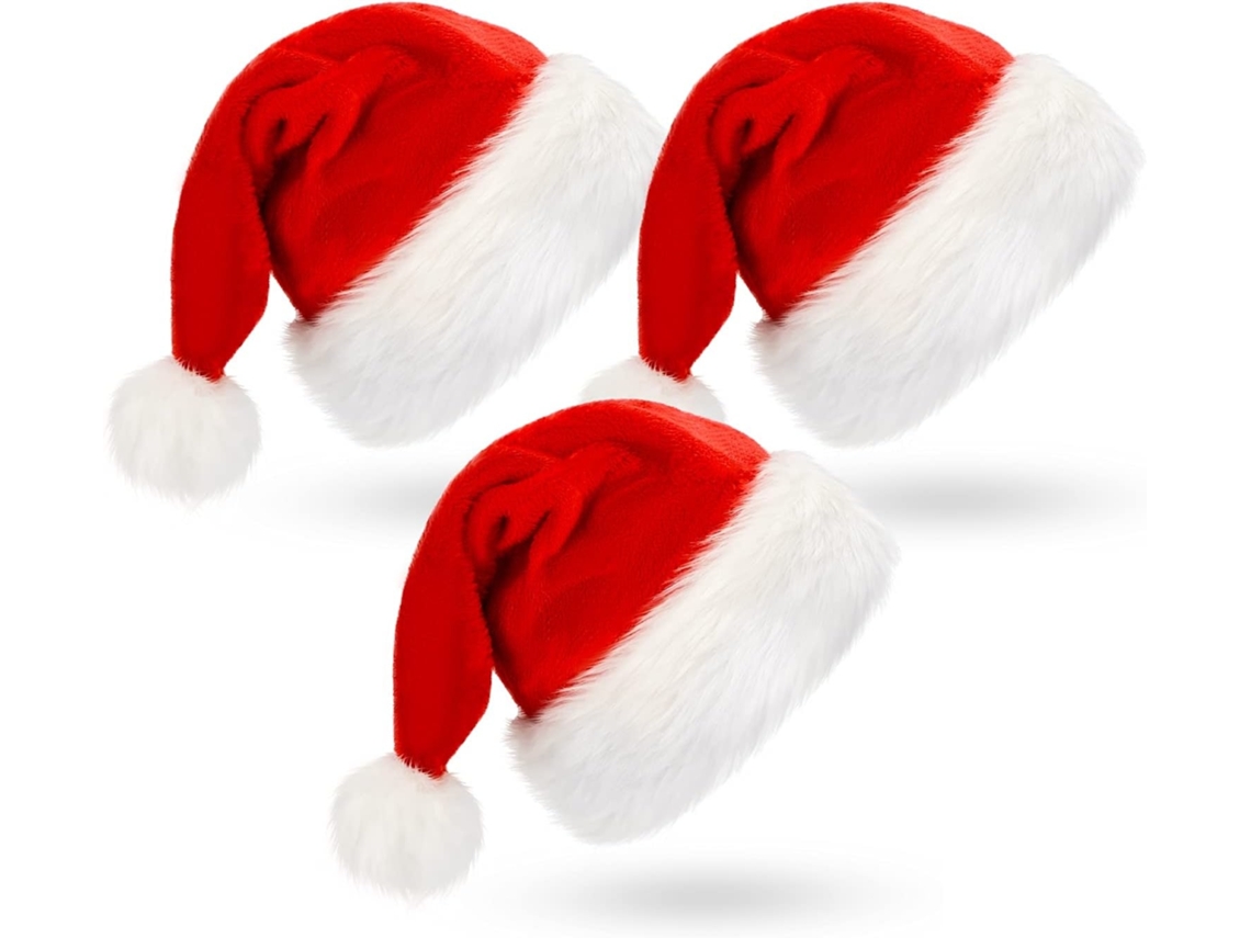 Elysve Chapéu De Natal 3 Peças Vermelho