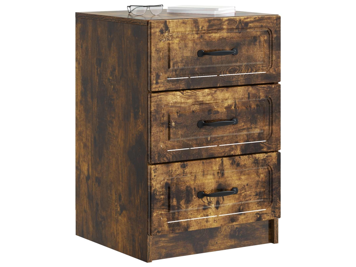 Armário de Cabeceira MAISON EXCLUSIVE Carvalho Fumado 43x41x63,5 Cm