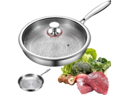 Panela De Fritar De Titânio Antiaderente Sem Metais Pesados, Leve E Durável Com Base Plana 26cm/28cm 28cm