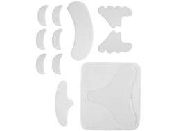 11pcs Adesivos De Silicone Anti-rugas Para Bochecha, Peito E Frente - Transparente, Reutilizável, Seguro Para Todos Os Tipos De Pele