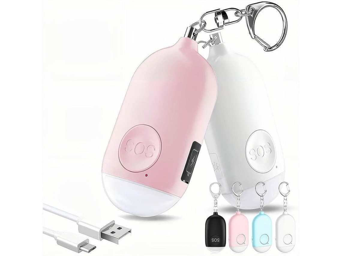 Sirena anti lobos recarregável com luz LED para crianças, mulheres e idosos branco S/MARCA