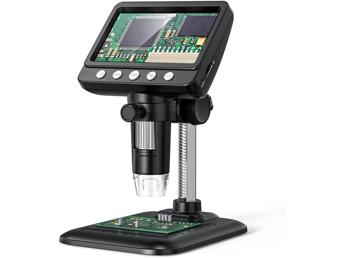 Microscópio Usb com Tela Lcd de 4,3 Polegadas, Lupa de 1080p e 8 Luzes Led para Adultos e Crianças. SFUSHOS