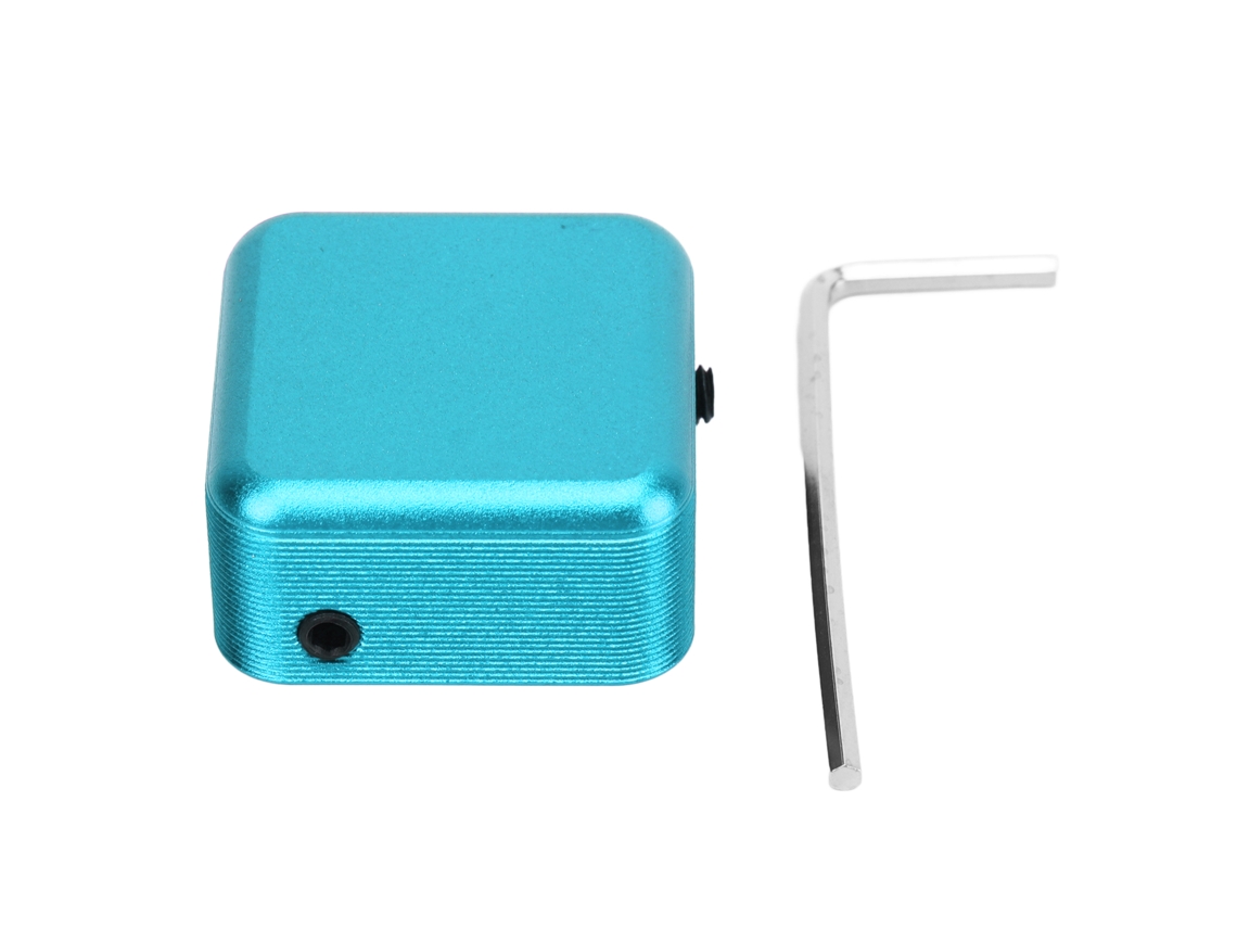 Porta Giz De Bilhar Magnético Portátil De Liga De Alumínio Para Sinuca E Pool Azul