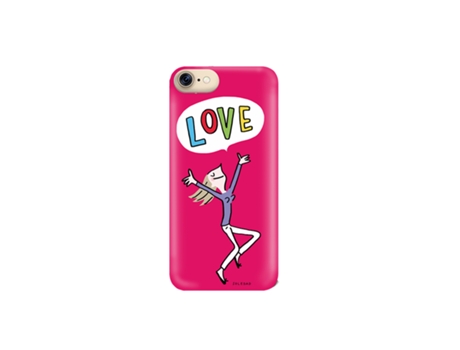 Capa iPhone 7, 8 SOLEDAD BRAVI Love Rosa