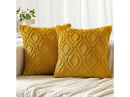 Conjunto De 2 Fronhas 45x45cm Cor Açafrão